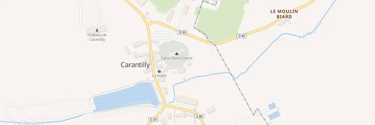 Plan du 3 Rue de la Poste à Carantilly
