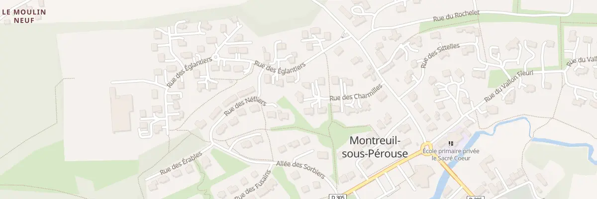 Plan du 5 Rue des Charmilles à Montreuil-sous-Pérouse
