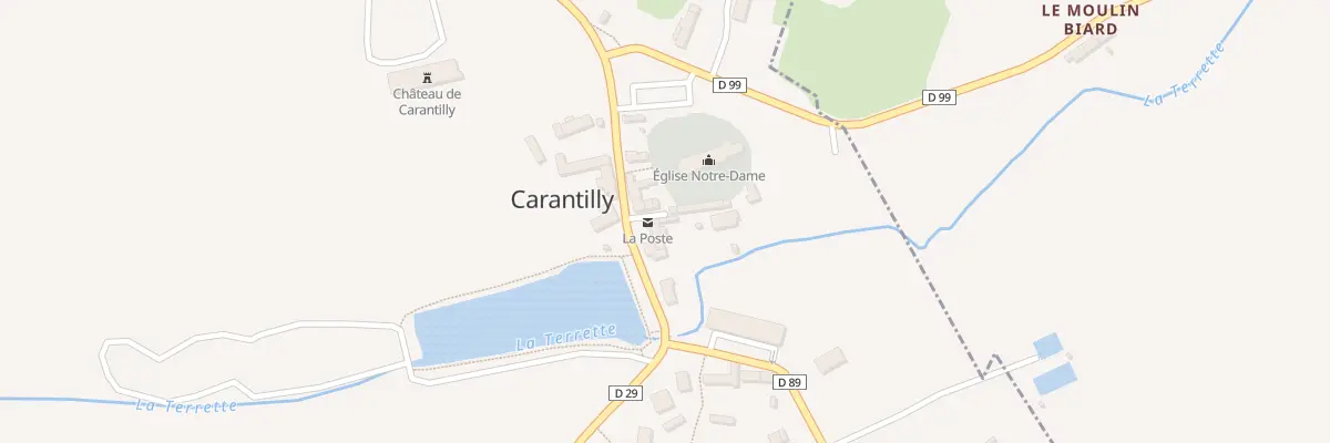 Plan du 6 Rue de la Poste à Carantilly