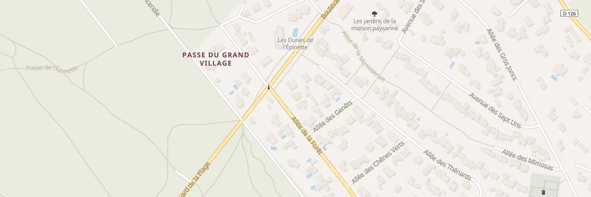 Plan du 34 All de la Forêt au Grand-Village-Plage
