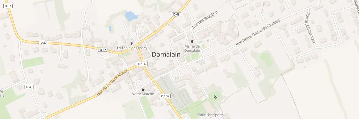 Plan du 18 Rue Notre Dame de Lourdes à Domalain