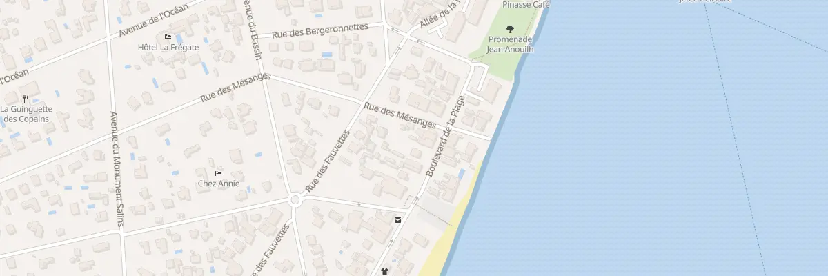 Plan du 9 Bd de la Plage Cap Ferret à Lège-Cap-Ferret