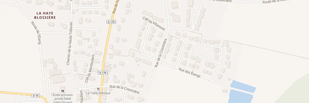 Plan du 13 Rue de la Cosvinière à Billé