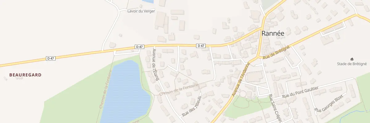 Plan du 3 Rue des Lilas à Rannée