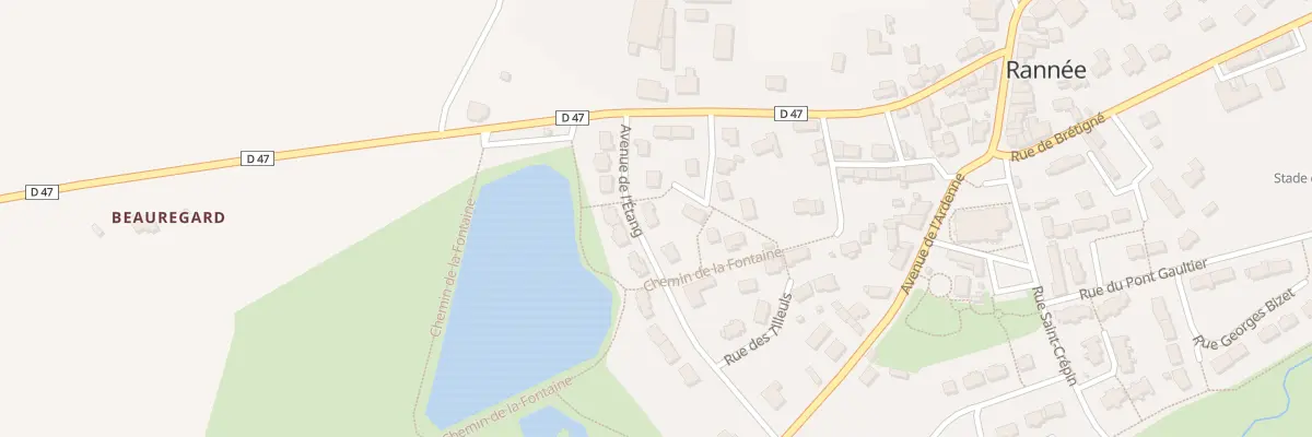 Plan du 1B Avenue de l’Etang à Rannée