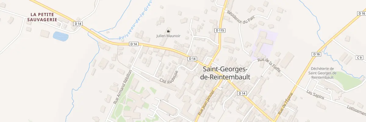 Plan du 23 Rue Julien Maunoir à Saint-Georges-de-Reintembault