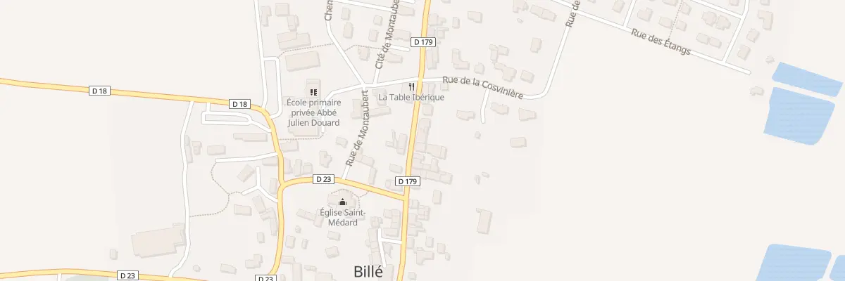 Plan du 30 Rue de Fougères à Billé