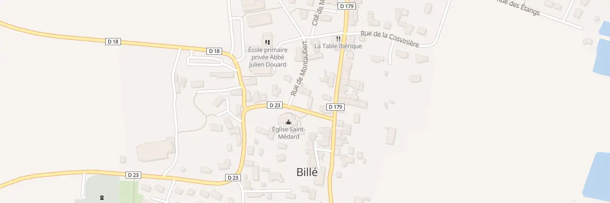 Plan du 6 Rue de l’Eglise à Billé