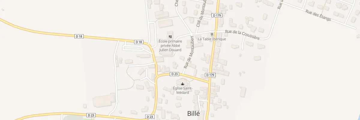 Plan du 3 Rue de Montaubert à Billé