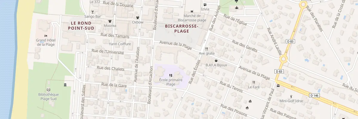 Plan du 226 Rue des Tamaris à Biscarrosse