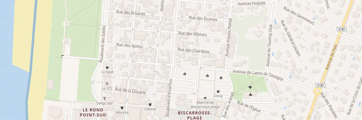 Plan du 29 Av de Lattre de Tassigny à Biscarrosse