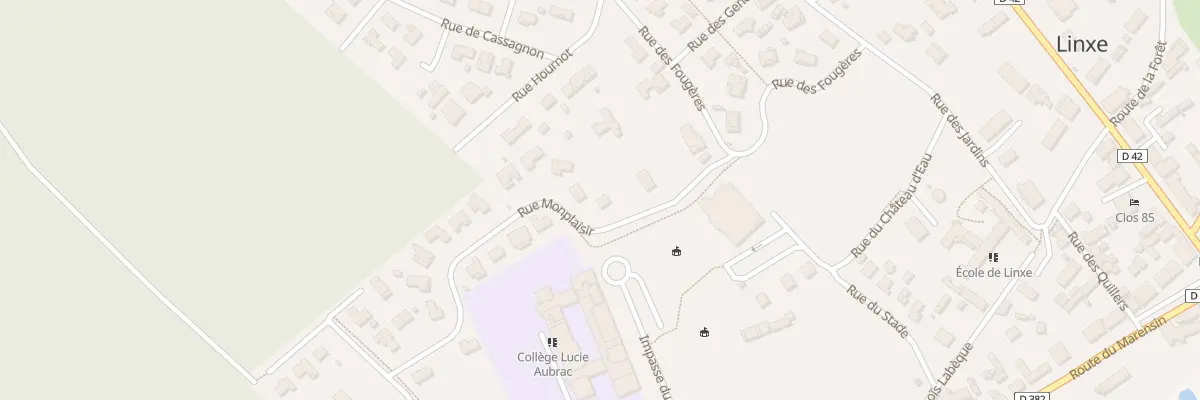 Plan du 6 Rue Monplaisir à Linxe