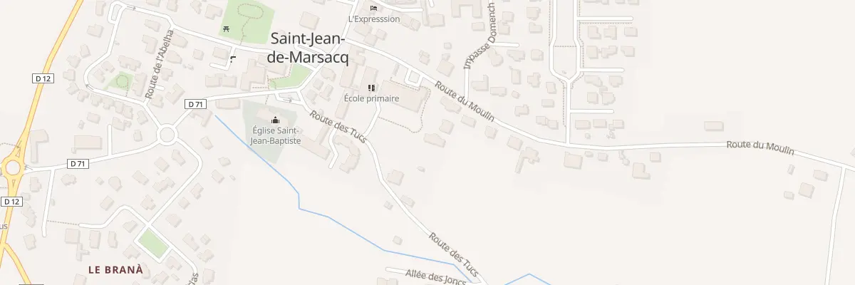 Plan de Rte du Moulins à Saint-Jean-de-Marsacq
