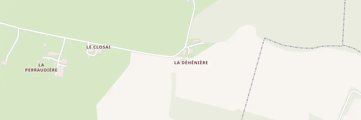 Plan de La Deheniere à Mecé