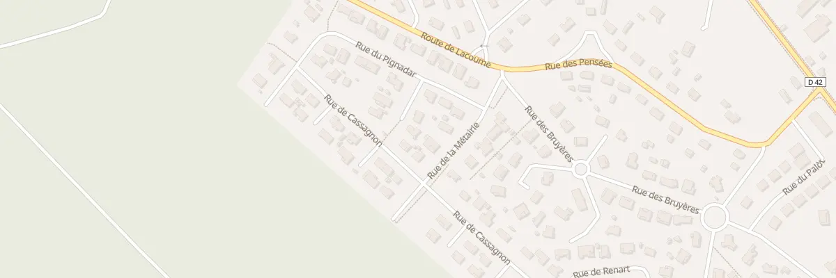Plan du 9 Rue du Pignadar à Linxe