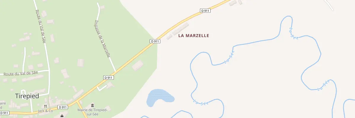 Plan du 320 Rte de Brecey - Tirepied à Tirepied-sur-Sée