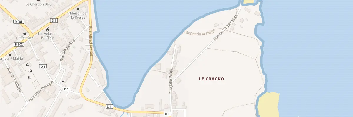 Plan du 6 Rue Julie Postel à Barfleur