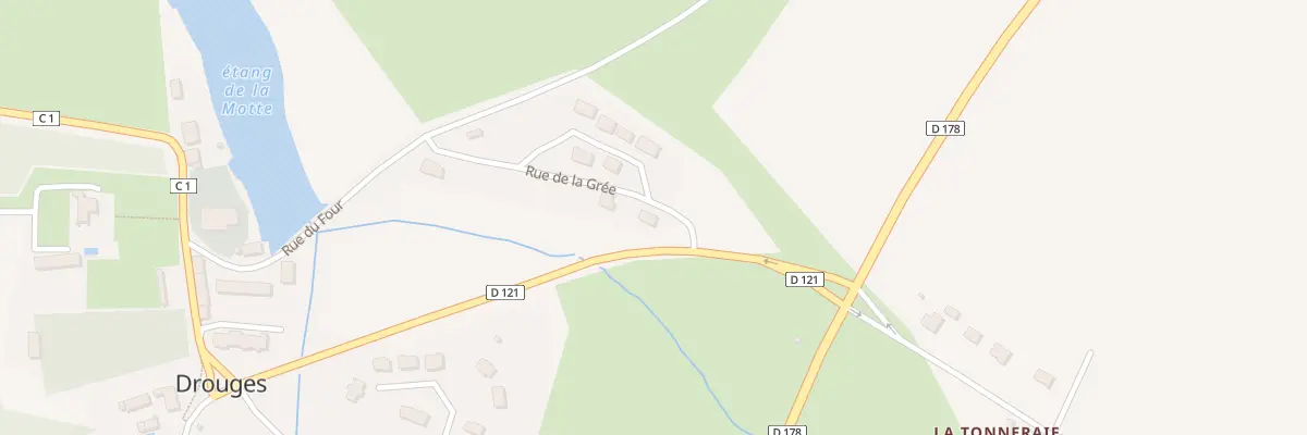 Plan du 1 Rue de la Grée à Drouges