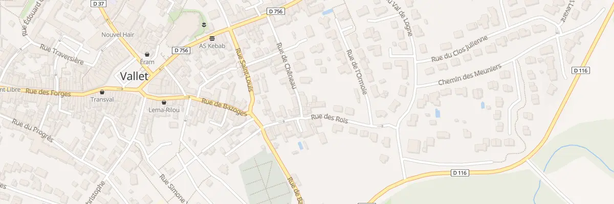 Plan du 11 Rue cheneau à Vallet