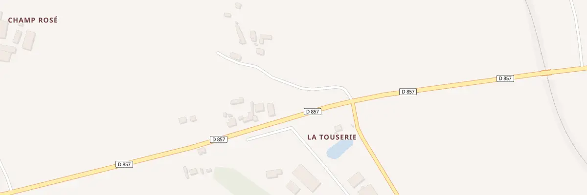 Plan de La Touserie à Pocé-les-Bois