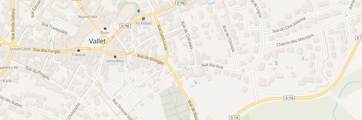 Plan du 1 Rue des rois à Vallet