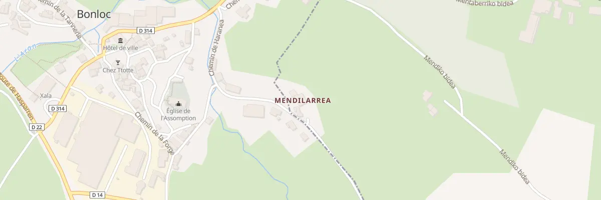 Plan du 12 Mendilarreko bidea à Ayherre