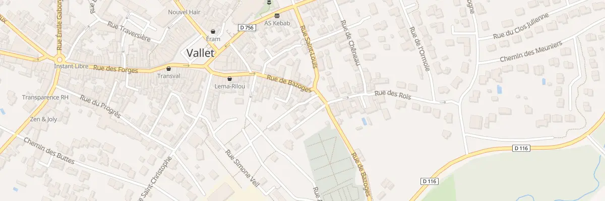 Plan du 44 Rue de Bazoges à Vallet