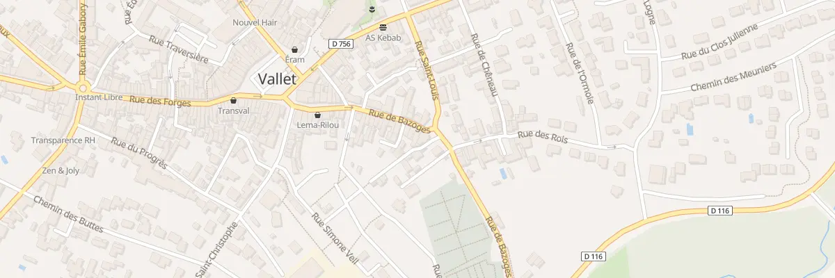 Plan du 40 Rue de Bazoges à Vallet