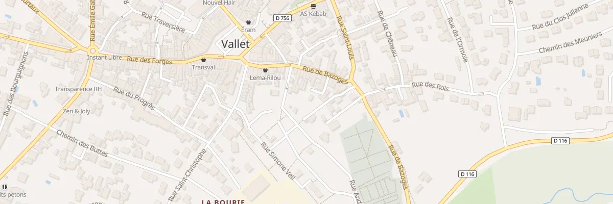 Plan du 28 Rue de Bazoges à Vallet