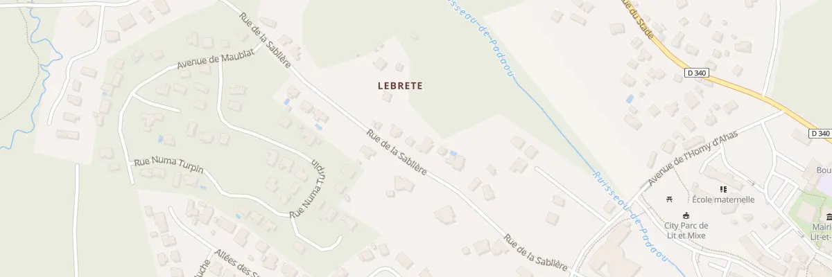 Plan du 232 Rue de la Sablière à Lit-et-Mixe