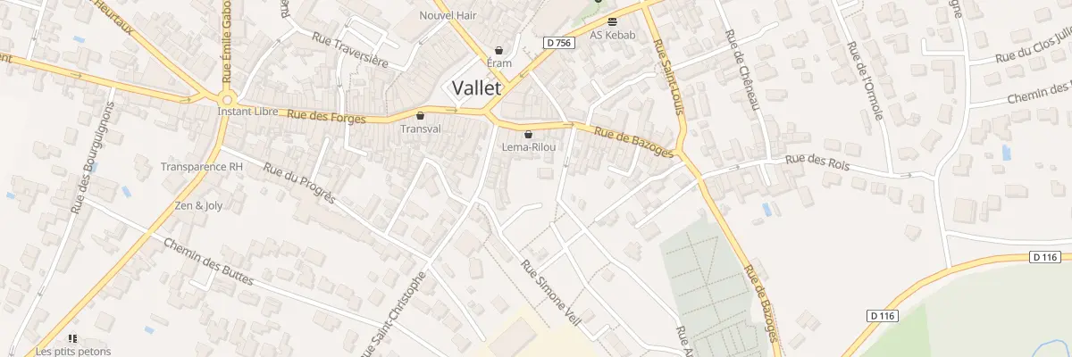 Plan du 8 Rue de Bazoges à Vallet