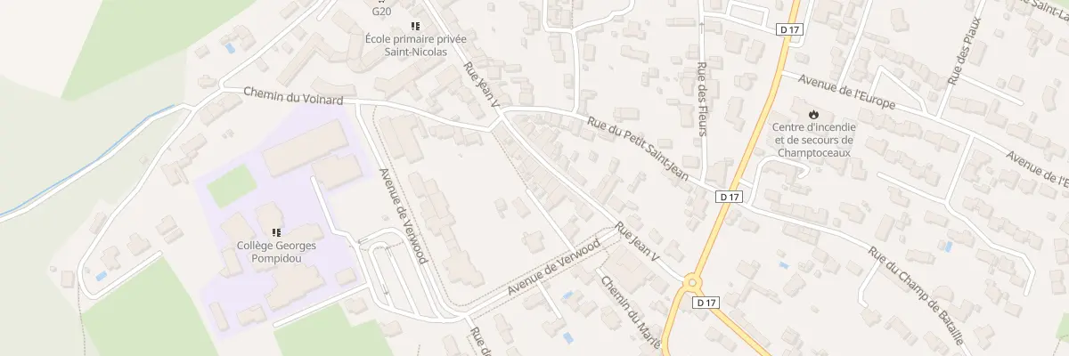 Plan du 22 Rue Jean V (Champtoceaux) à Orée d’Anjou