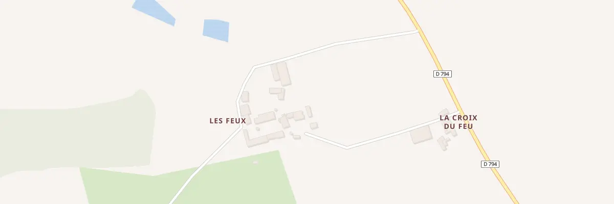 Plan du 5001 Les Feux à Montreuil-sous-Pérouse