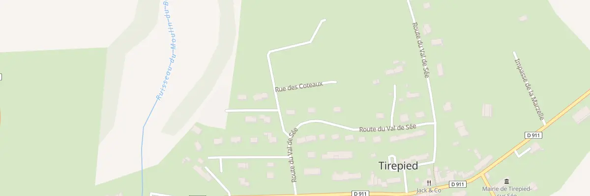 Plan du 26 Rue des Coteaux - Tirepied à Tirepied-sur-Sée