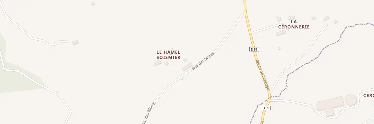 Plan du 5022 Hamel Soisnier -Sourdeval à Gavray-sur-Sienne