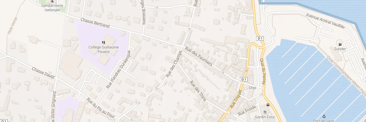 Plan du 44 Rue des Thins à Saint-Vaast-la-Hougue