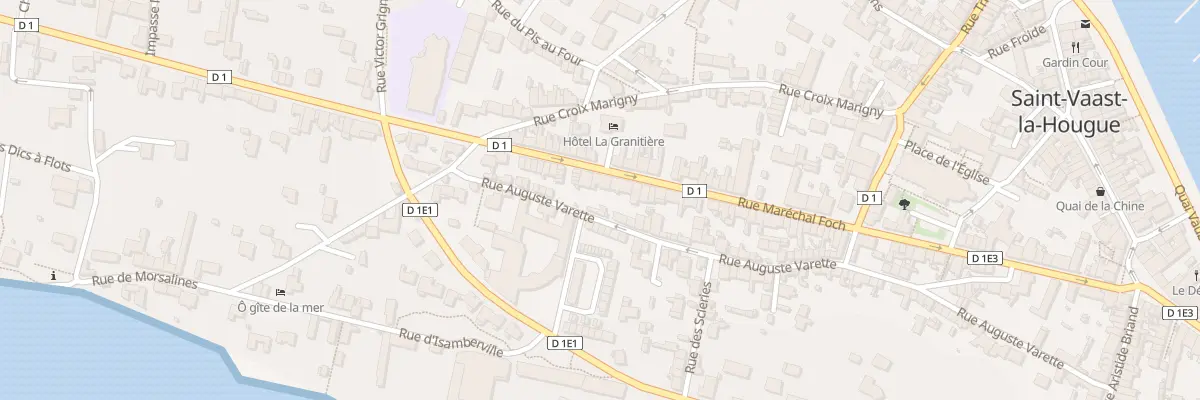 Plan du 87 Rue Marechal Foch à Saint-Vaast-la-Hougue
