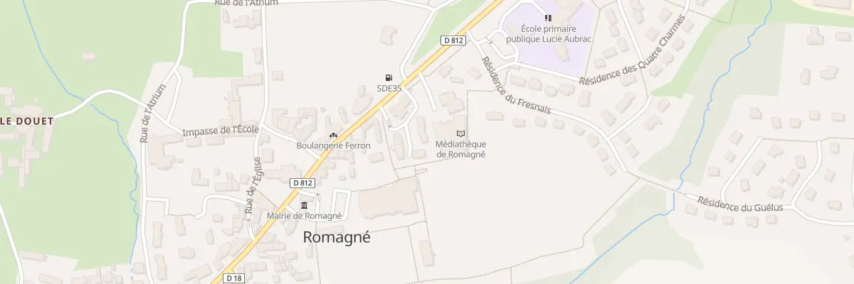 Plan du 8 Rue de la Poste à Romagné