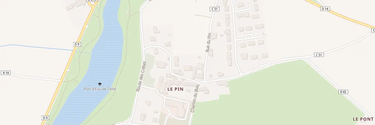 Plan du 34 Le Pin à Teillé