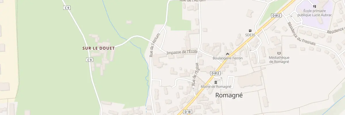 Plan du 3 Pas du Douet à Romagné