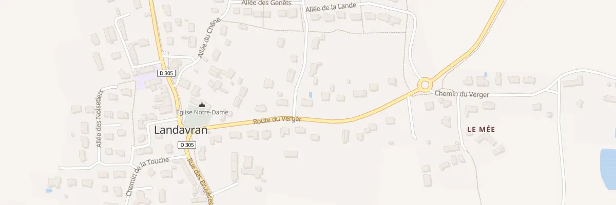 Plan du 2 Rue des Merisiers à Landavran