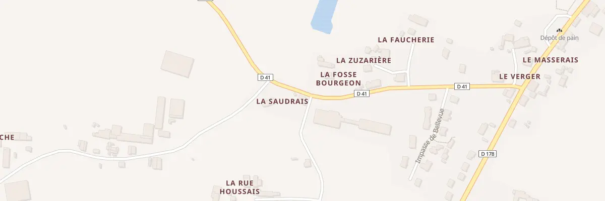 Plan du 5033 La Saudrais à Forges-la-Forêt