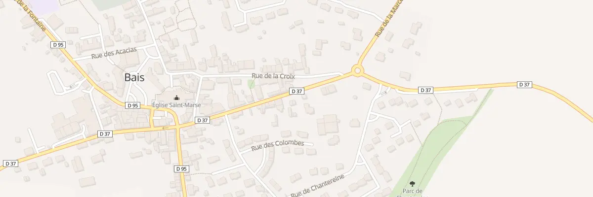 Plan du 28 Rue du Docteur Lebreton à Bais