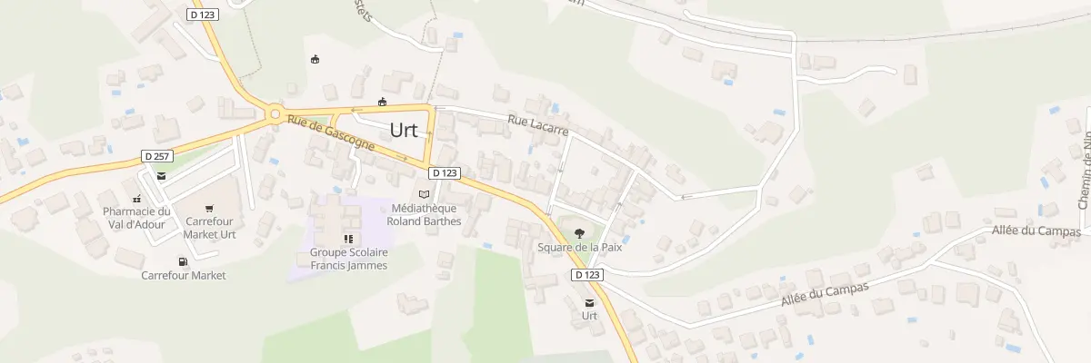 Plan du 21 Pl de l’Église à Urt