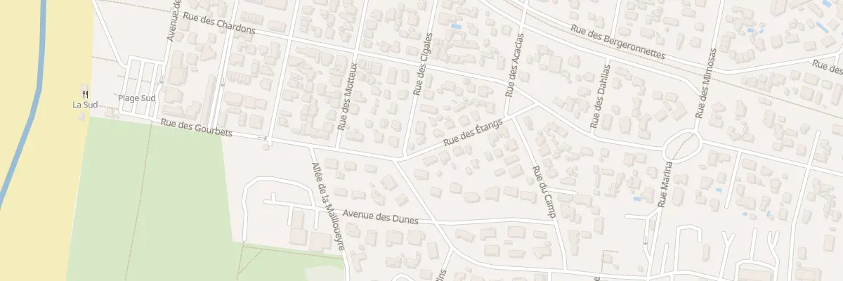 Plan du 1 Rue des Étangs à Mimizan
