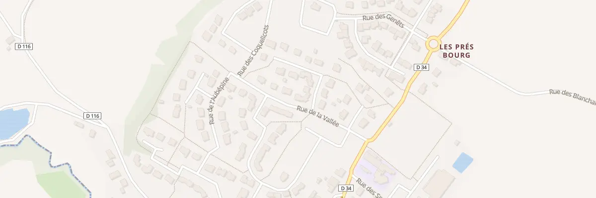 Plan du 2 Rue de la Vallée à Saint-Aubin-des-Landes