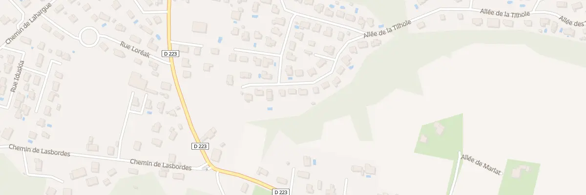 Plan du 598 All de la Tilhole à Urt