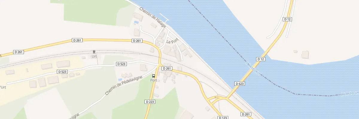 Plan du 36 Le Port à Urt