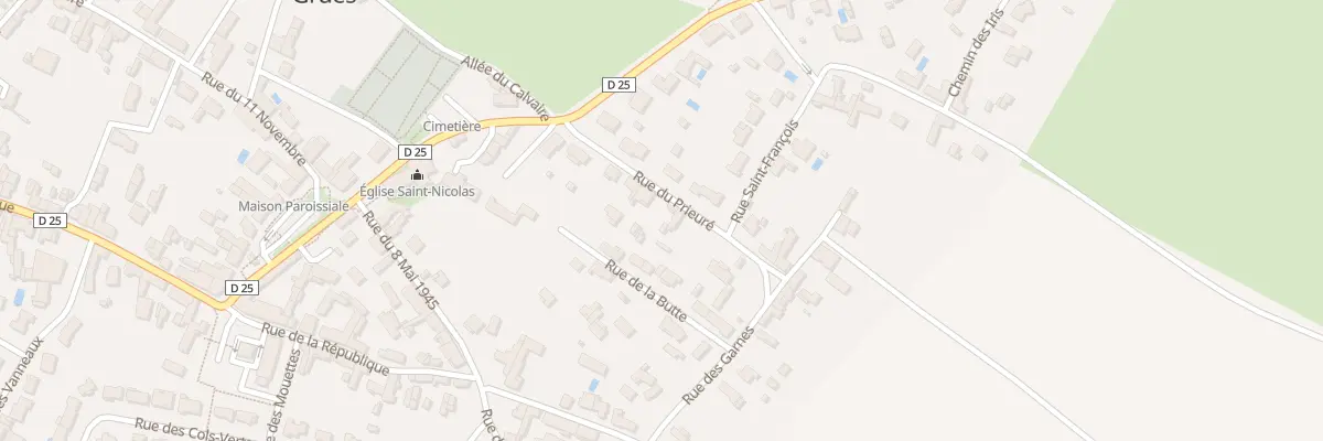 Plan du 8 Rue du prieuré à Grues