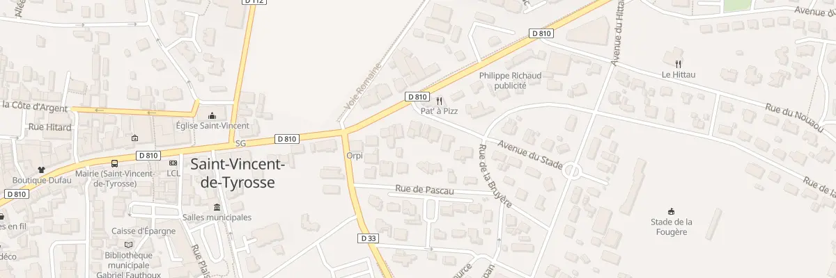 Plan du 2 Av du Stade à Saint-Vincent-de-Tyrosse